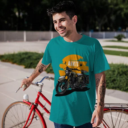 Traveller Customized Printed Men's Half Sleeves Cotton T-Shirt