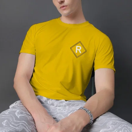 Diamond Name Customized Printed Men's Half Sleeves Cotton T-Shirt