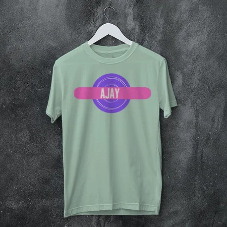 Cool Name Customized Printed Men's Half Sleeves Cotton T-Shirt