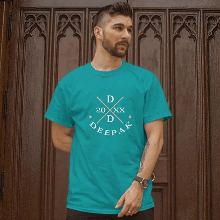 My Name My Style Customized Printed Men's Half Sleeves Cotton T-Shirt