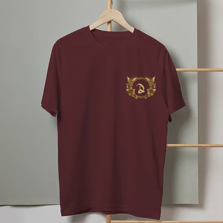 Name Initials Customized Printed Men's Half Sleeves Cotton T-Shirt