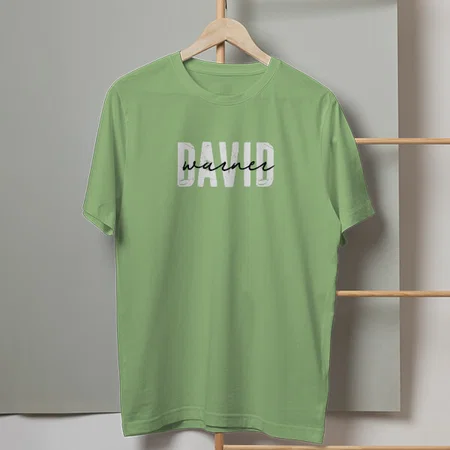 Signature Name Customized Printed Men's Half Sleeves Cotton T-Shirt