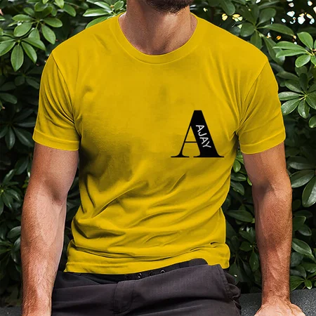 Monogram Customized Printed Men's Half Sleeves Cotton T-Shirt