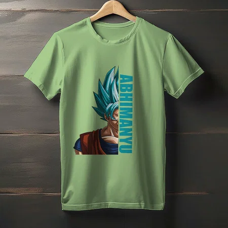 Calm Blue Customized Printed Men's Half Sleeves Cotton T-Shirt