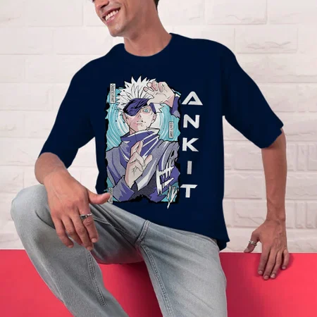 Fierce Warrior Oversized Hip Hop Customized Printed Men's Half Sleeves Cotton T-Shirt