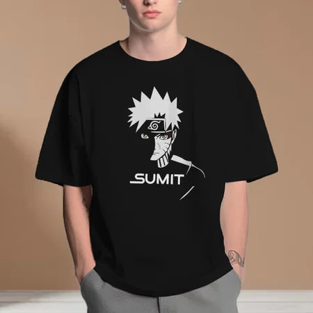 Minimalistic Oversized Hip Hop Customized Printed Men's Half Sleeves Cotton T-Shirt