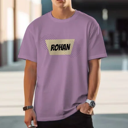 Cool Name Brand Oversized Hip Hop Customized Printed Men's Half Sleeves Cotton T-Shirt