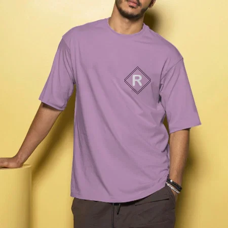Diamond Name Oversized Hip Hop Customized Printed Men's Half Sleeves Cotton T-Shirt