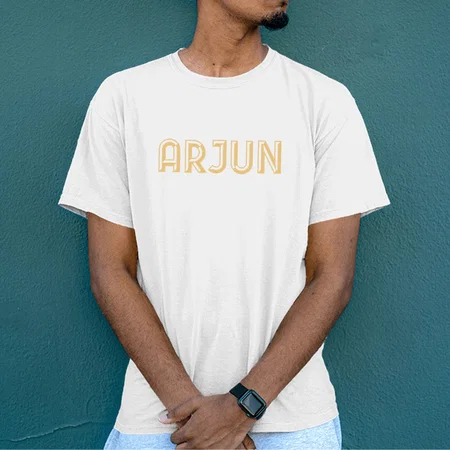 My Name Oversized Hip Hop Customized Printed Men's Half Sleeves Cotton T-Shirt