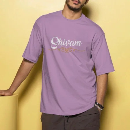 My Name Is Oversized Hip Hop Customized Printed Men's Half Sleeves Cotton T-Shirt