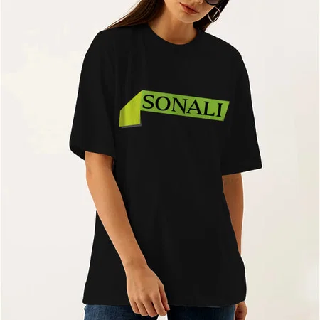 My Name is Oversized Hip Hop Customized Printed Women's Half Sleeves Cotton T-Shirt