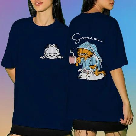 Lazy Mornings Oversized Hip Hop Customized Printed Women's Half Sleeves Cotton T-Shirt