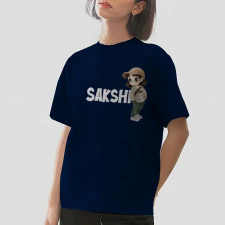 Traveller Oversized Hip Hop Customized Printed Women's Half Sleeves Cotton T-Shirt