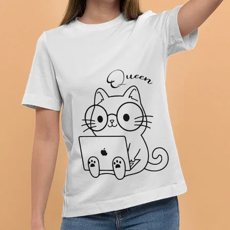 Workaholic Customized Printed Women's Half Sleeves Cotton T-Shirt