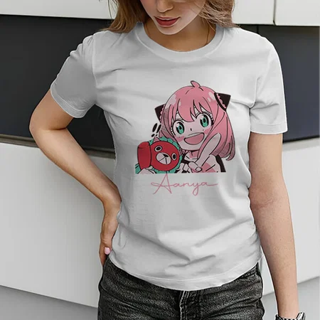 Anime Customized Printed Women's Half Sleeves Cotton T-Shirt