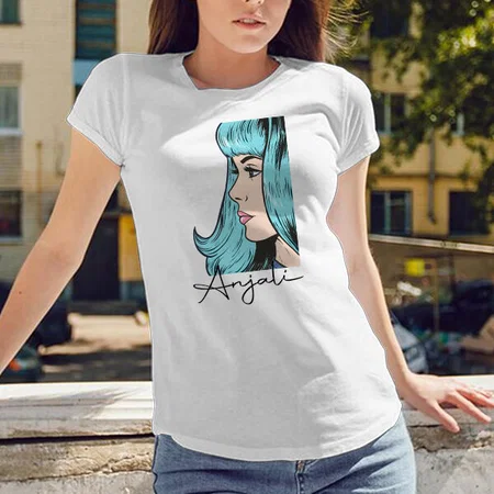 Independent Customized Printed Women's Half Sleeves Cotton T-Shirt