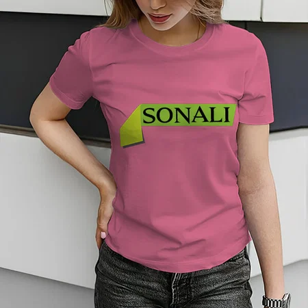 My Name is Customized Printed Women's Half Sleeves Cotton T-Shirt