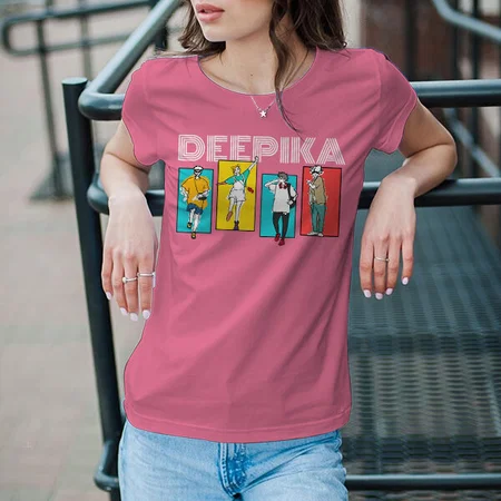 College Life Customized Printed Women's Half Sleeves Cotton T-Shirt