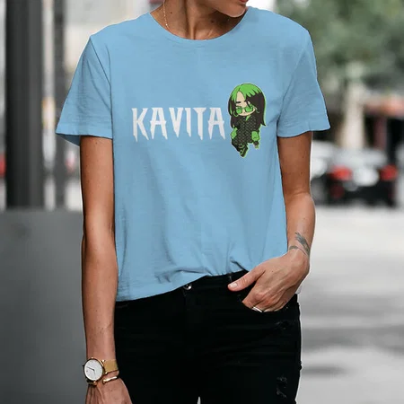 Magical Girl Customized Printed Women's Half Sleeves Cotton T-Shirt