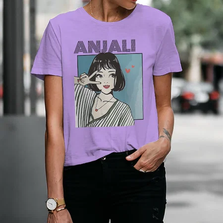 Peace Girl Customized Printed Women's Half Sleeves Cotton T-Shirt