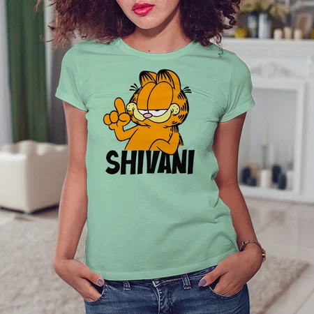 Cool Attitude Customized Printed Women's Half Sleeves Cotton T-Shirt
