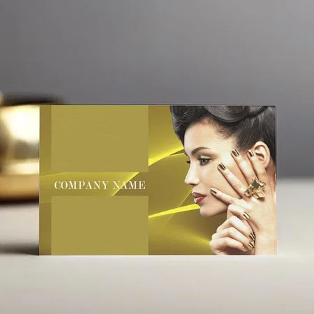 Golden Beauty Customized Rectangle Visiting Card
