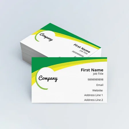 Green Customized Rectangle Visiting Card