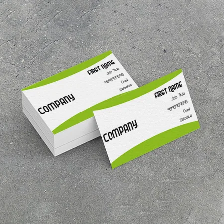 Green Customized Rectangle Visiting Card