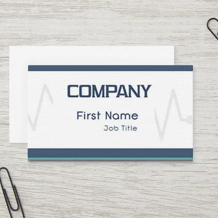 Blue Medical Customized Rectangle Visiting Card