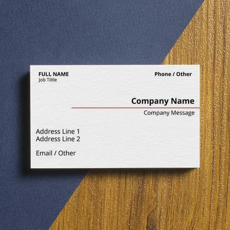 Basic White Customized Rectangle Visiting Card