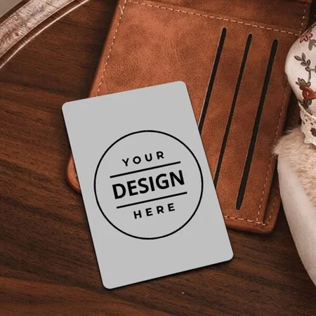 Vertical Shape Customized Printed Wallet Photo Card