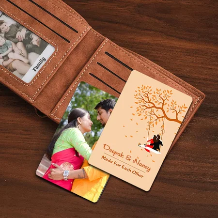 Made For Each Other Customized Printed Wallet Photo Card