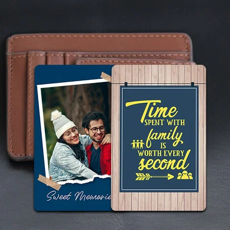 Time Spent With Family Is Worth Every Second Customized Printed Wallet Photo Card