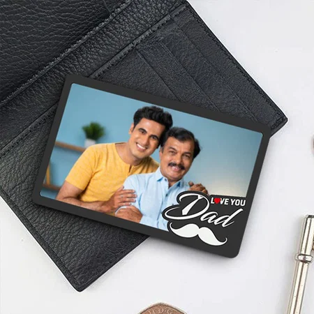 Love You Dad Customized Printed Wallet Photo Card