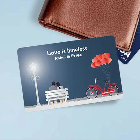 Love is Timeless Customized Printed Wallet Photo Card