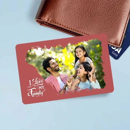 I Love My Family Customized Printed Wallet Photo Card
