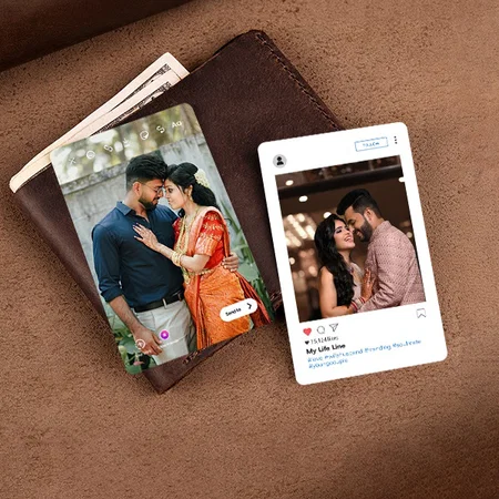 Instagram Story Design Customized Printed Wallet Photo Card