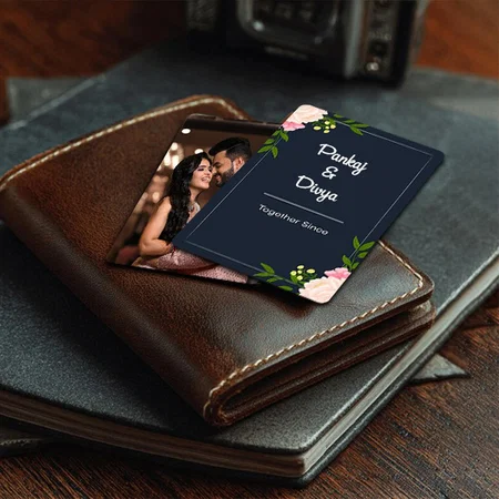 Together Since Customized Printed Wallet Photo Card