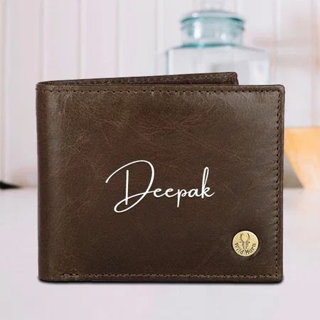 Brown Customized Leather Wallet for Men I Ultra Strong Stitching I 6 Card Slots I 2 Currency & 2 Secret Compartments I 1 Coin Pocket