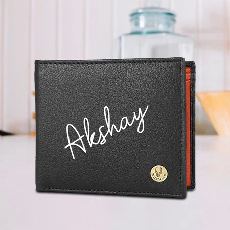 Black Customized Leather Wallet for Men I Ultra Strong Stitching I 6 Card Slots I 2 Currency &amp; 2 Secret Compartments I 1 Coin Pocket