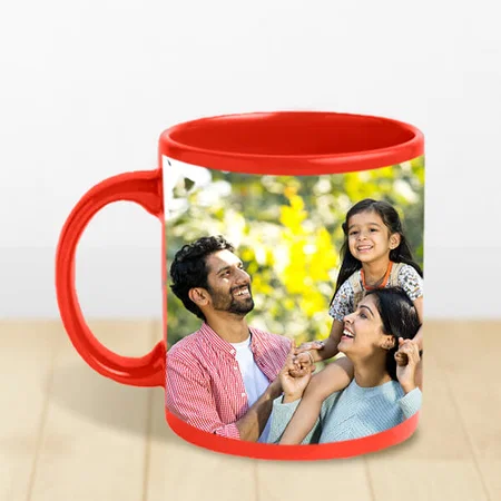 Red Full Color Customized Photo Printed Coffee Mug