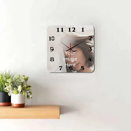 Customized Photo Printed Wall Clock - Square