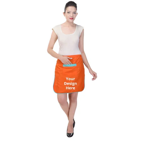 Orange Customized Waterproof Waiter Apron