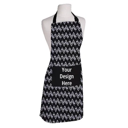 Black Zig-Zag Customized Apron