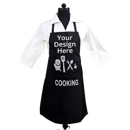 Black Customized Waterproof Kitchen Unisex Apron