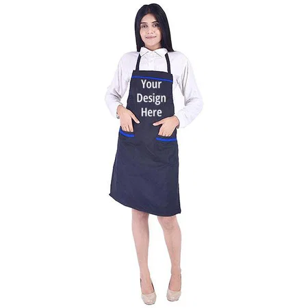 Blue Customized Waterproof Kitchen Polyester Apron