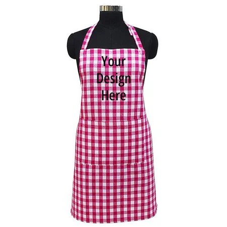 Gingham Rose Customized Cotton Kitchen Cooking Aprons