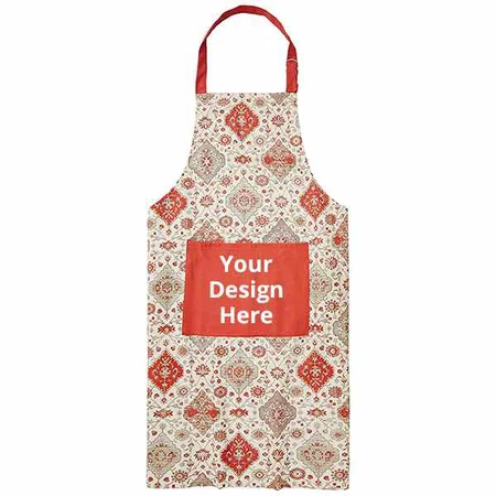 Red Customized Adjustable Kitchen Apron