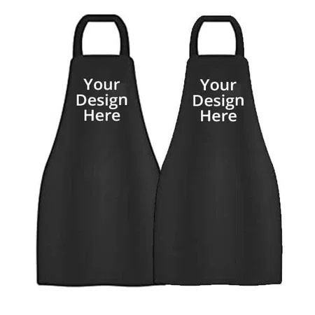 Black Customized Kitchen Apron (Pack of 2)