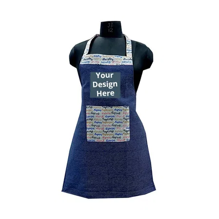 Denim Customized Unisex Cooking Apron with Pocket